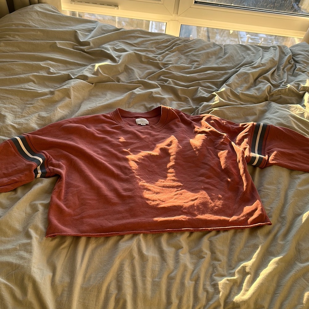 American eagle pink varsity cropped sweatshirt women’s xxl